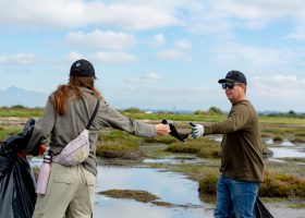 Volunteers remove trash in Boundary Bay